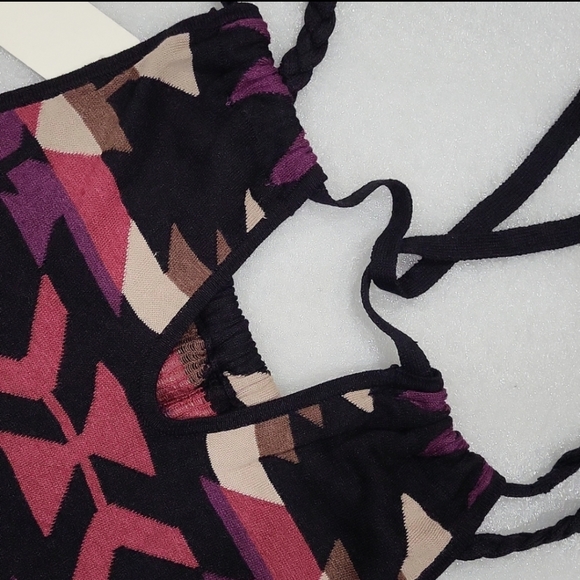 Splendid Silk Blend Halter Top in Aztek Print - Picture 3 of 8